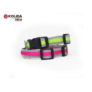 3M Stripe Reflective Dog Collars Duraflex Buckle For Doggie Walking