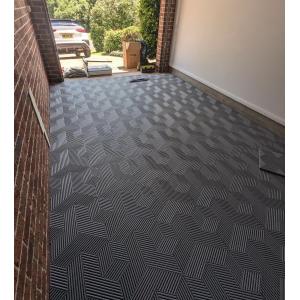 Three Dimensional 19mm Garage Tiles Interlocking Heavy Duty Garage Floor Squares
