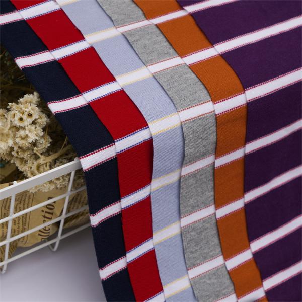 Breathable Durable Elastic And Strong Durable Striped Knit Fabric For T-Shirt