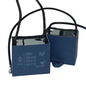 Buy cheap CBB61 250V 30mfd 10000 Hours Ceiling Fan Induction Motor Capacitor With 200 Line product