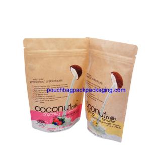Buy cheap Stand up kraft paper bag, printed doypack kraft paper bag with zipper from wholesalers