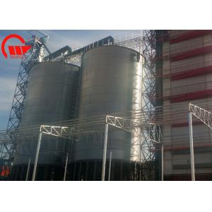 Vertical 20 - 10000T Metal Silos For Grain Storage , Hot Dip Galvanized Grain