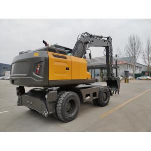 Buy cheap 92 KW Engine Wheeled Mini Excavator Max. Digging Radius 8000MM 9.00-20/8 Tires from wholesalers