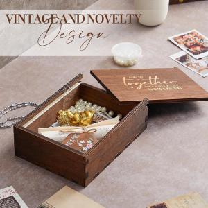Buy cheap Creative wooden wedding accompaniment gift box souvenir storage box burnt color pull-out wooden solid wood lettering retro  box from wholesalers