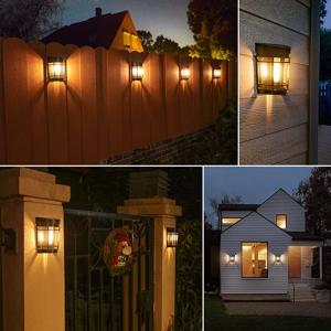 Solar Wall Lamp IP65 Waterproof Outdoor Solar Powered Led Garden Lights with 3