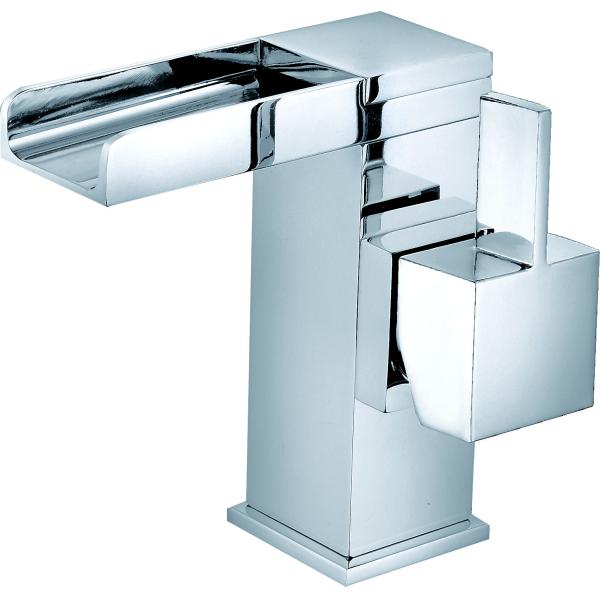 Modern Chrome Finish Basin Mixer Faucet with Single Handle and 0.5-3.0 Bar Water
