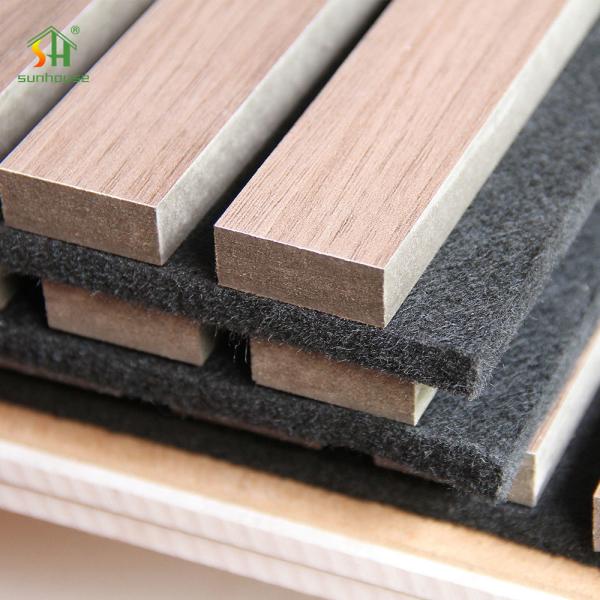 Buy cheap Custom Acoustic Wood Panel Wall 1220x2440mm Black MDF Polyester from wholesalers