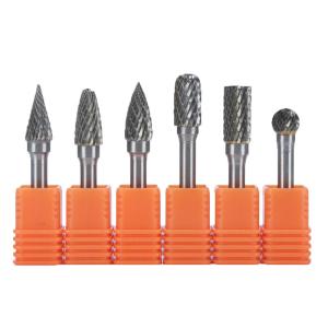 Buy cheap 1/4 6mm Shank Dia 90 Degree Cone Shape Tungsten Carbide Burr File Section Shape Round from wholesalers