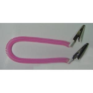 Buy cheap Customized pink color spring string coil lanyard w/metal clips on two ends as dental clip from wholesalers