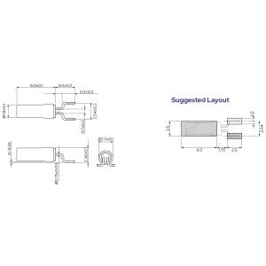 32.768KHz Solutions 32.768KHz SMD 206B Tuning Fork Crystal For Wireless