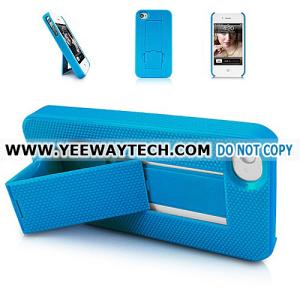 Smart Stand Case for iPhone 4S iPhone 4 with Charging Connector Plug Stoppers -