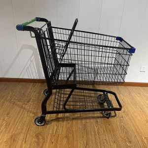 Buy cheap Commercial Mesh Body Shopping Cart American Style Supermarket Trolley with Cup Holder from wholesalers