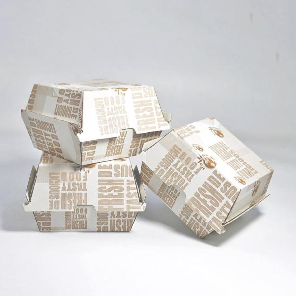 Buy cheap Biodegradable custom flexographic logo burger box high-quality burger box from wholesalers