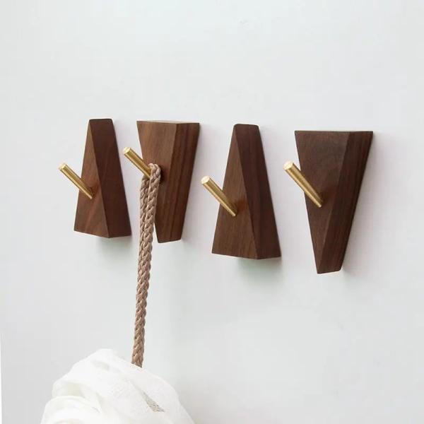 Quality Custom Wooden Wall Hooks for Bathroom Towel Hanging for sale