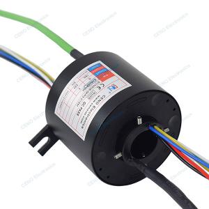 Buy cheap Ethernet Signal Slip Ring with Through Bore 25mm Rotating Electrical Connector from wholesalers