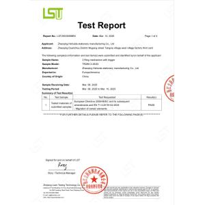 Zhaoqing Hehuida Stationery Manufacturing Co., Ltd Certifications