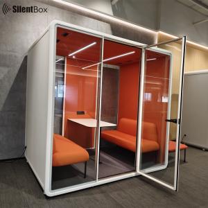 China Movable Soundproof Meeting Pod with 4 People Seats STC30dB and 4000K Natural Light on sale