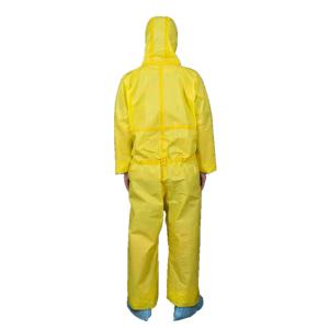 Buy cheap Type3B PP PE Chemical Spray Protective Disposable Coverall With 3pcs Hood from wholesalers