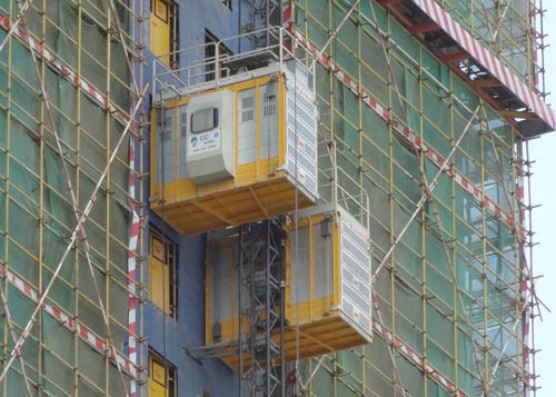 Buy cheap Double Cage Construction Site 1.5m Passenger And Material Hoist from wholesalers