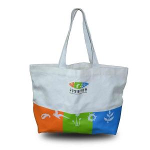 Buy cheap White And Blue Canvas Tote Bags Grocery Reusable Canvas Shopping Bags from wholesalers