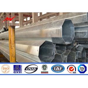 Buy cheap 18m Columniform Galvanized Steel Pole For Transmission Line , Utility Power Poles from wholesalers