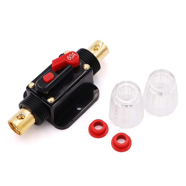 Quality 24V 60A Inline Circuit Breakers Manual Reset Fuse Holder 60 Amp/ Circuit Breakers For Car Audio System for sale