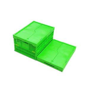 Buy cheap Customized Green PP Plastic Folding Crate Mesh Body + Solid Bottom from wholesalers