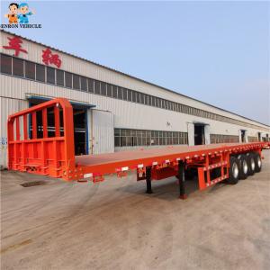 China 4 Axles Flatbed Semitrailer 50 Tons - 60 Tons Produced For Ghana Market on sale
