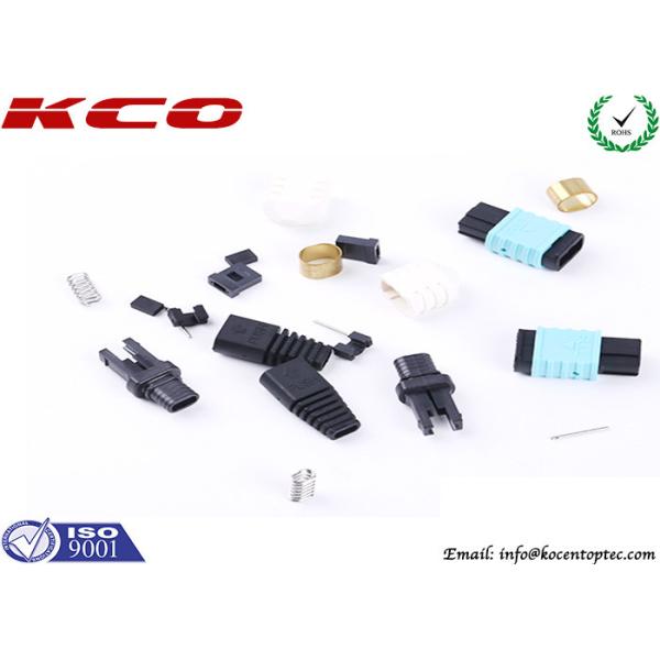 Quality 8 12 24 Core MPO MTP Fiber Optic Connector Housing With Ferrule For Patch Cord Production for sale
