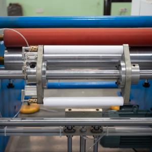 Buy cheap High Speed Semi Automatic Cling Film Aluminum Foil Roll Rewinding Machine With 2 Shafts from wholesalers