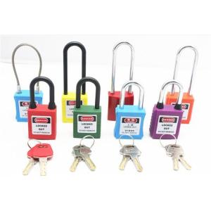 Buy cheap 76 Mm Steel Safety Lockout Padlocks With Plastic Lock Body Corrosion Resistance from wholesalers