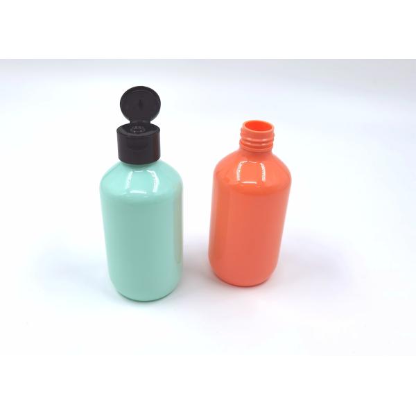 Buy cheap Oblique Shoulder PET Plastic Bottle With Black Fold Cap 300ml from wholesalers