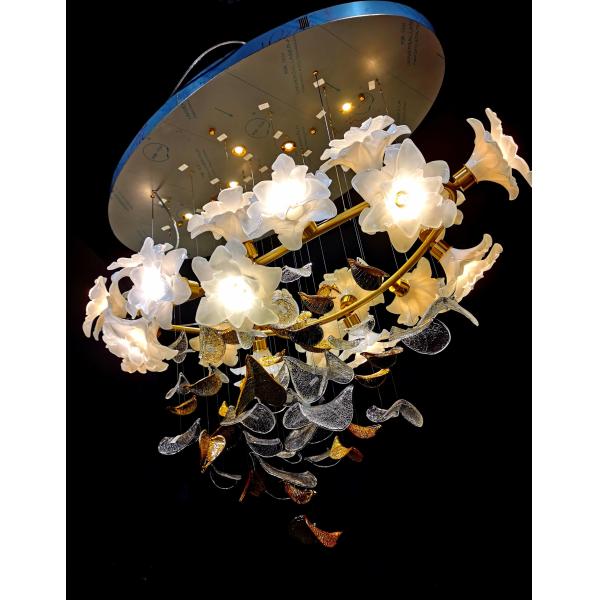 Buy cheap Creative Glass Flower Chandelier Rustproof Modern Flower Chandelier from wholesalers