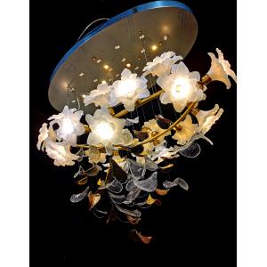 Buy cheap Creative Glass Flower Chandelier Rustproof Modern Flower Chandelier from wholesalers