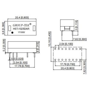 HST-1025DAR 1500Vrms 10/100Base-T Magnetics Transformer Modules