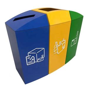 China Public Recycling 45L Three Compartment Garbage Can on sale