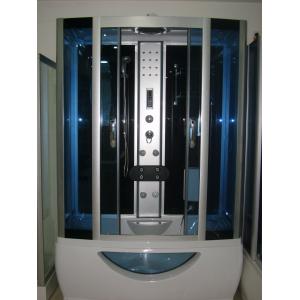 rectangular steam shower room with jacuzzi
