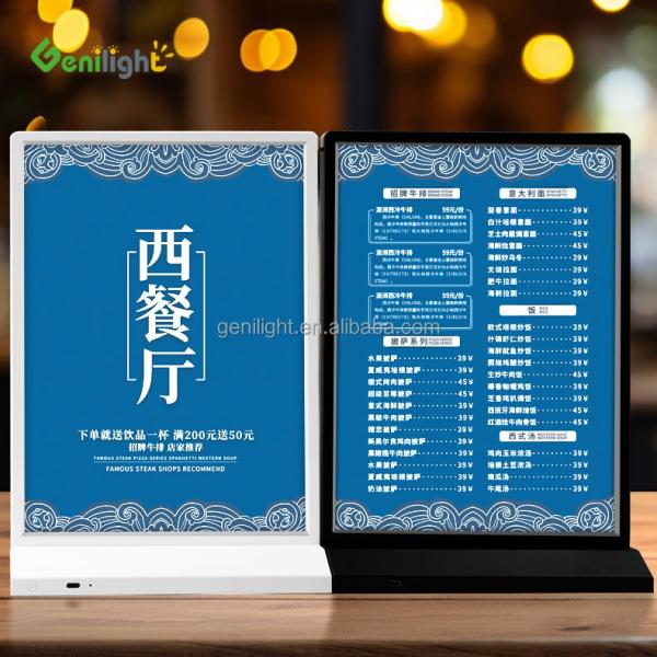 High View Angle A4 Desktop Acrylic LED Light Table for Shopping Mall Advertising