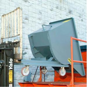 7000Lbs Self Dumping Forklift Hopper Gray Steel Dumping Hopper