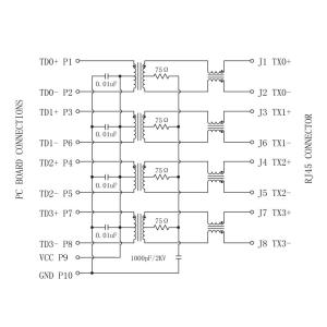 XFGIB100JM-CLxu1-2MS | XFGIB100JM-CLGY1-2MS Magnetic RJ45 Jack LPJG4813HENL