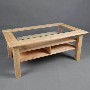 Buy cheap Solid wood coffee table with glass good quality from wholesalers