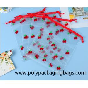 0.06mm Printed Transparent PE Drawstring Storage Bag