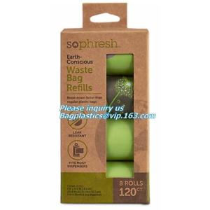 Waste Poop Bag With Customized Logo, Unscented Environment Friendly Compostable