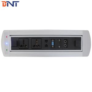 Automatic Desktop Multimedia Outlet Silver With 1* VGA / 1* HDMI
