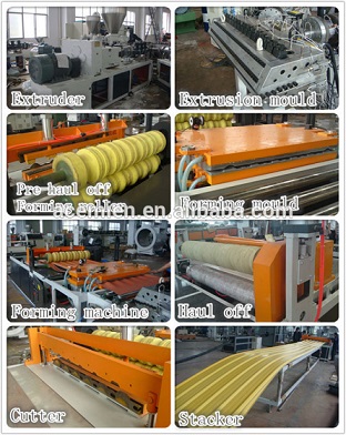 Quality plastic roof corrugated tile machine for sale