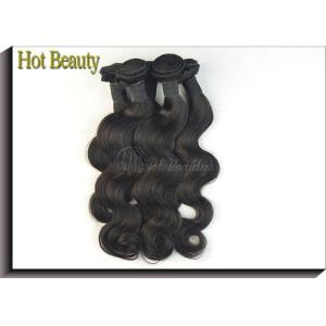 Buy cheap Malaysian Virgin Human Hair Extensions Body Wave Natural Black , Soft Bundles from wholesalers