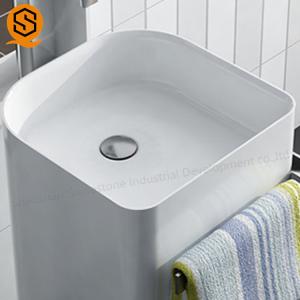 Buy cheap Sanitary Modern Bathroom Pedestal Sink Acrylic Solid Surface Material from wholesalers