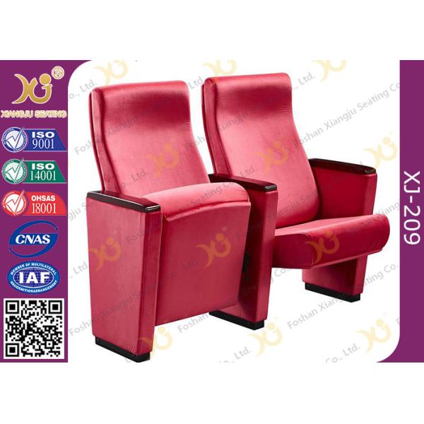 Quality Full Upholstered Fabric Cover Auditorium Chairs / Seating With Hidden Fixed Leg for sale