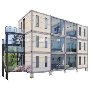 Zontop China Low Cost Luxury Two Storey 3 Bedroom 20ft Small Prefab Home