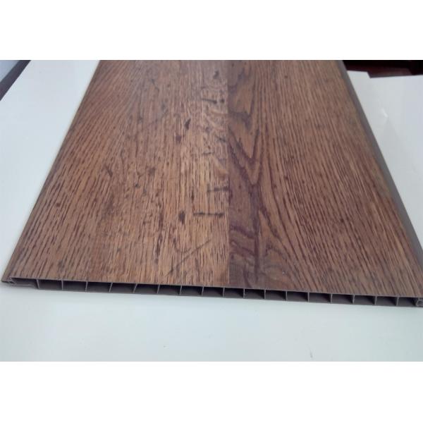 Quality Wooden Grain Pvc Plastic False Wall Using Laminated Process for sale